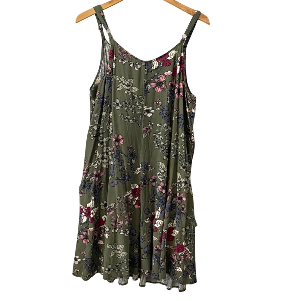 Torrid Womens Cottagecore Mini Dress Size 1 Floral Caged V-Neck Boho Casual - Picture 2 of 6